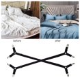 thumbnail image 6 of Premium Sheet Straps, 4 Pcs(2 Set) Adjustable Crisscross Fitted Sheet Clips Band Grippers Suspenders Corner Holder Elastic Heavy Duty for All Bedsheets Mattress Corners Flat Sheets Long Type (Black), 6 of 7