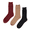 DARK RED, variant on Muk Luk Boot Sock, 3pk
