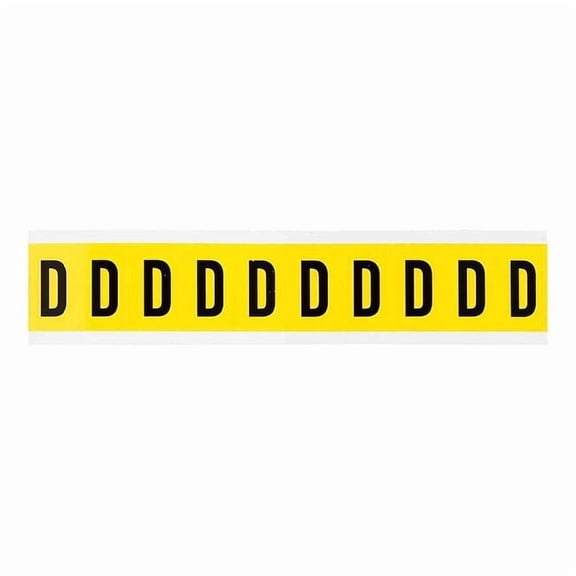 Brady Letter Label,D,No. Cards 1,Vinyl 3430-D