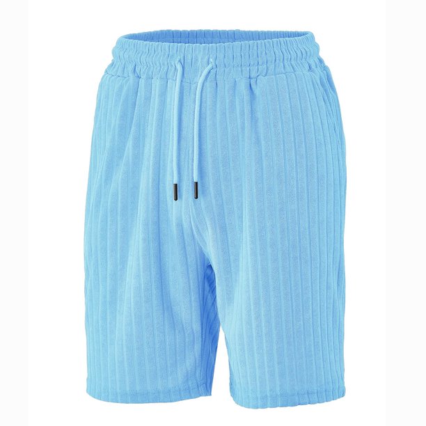 pstuiky Hombres bajos, Pantalones cortos casuales de color liso para hombre, con bolsillos y cintura con cordones Pantalones cortos cargo