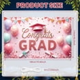 thumbnail image 2 of Colorful Balloons Graduation Banner Graduation Cap Congrats Display Star Decor Ribbon Streamers Grad Backdrop for Graduation Party College Graduation Photo Shoot, 2 of 9
