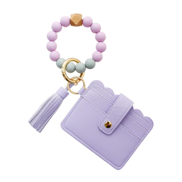 Tarjetero pulsera jinwen llavero Monedero Cartera lavanda