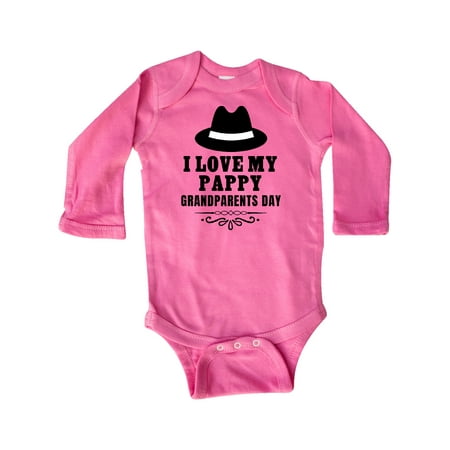 

Inktastic Grandparents Day I Love My Pappy Gift Baby Boy or Baby Girl Long Sleeve Bodysuit