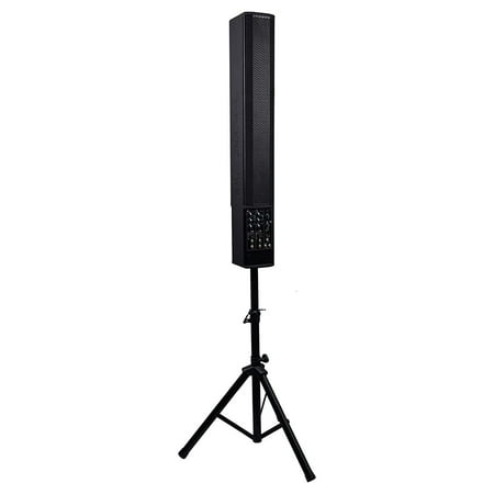 Sound Town 700W Powered Column Speaker Line Array System with 6 x 5” Woofers, 2-Channel Mixer, Bluetooth and Speaker Stands for Live Music, House of Worship, Meeting Rooms, Restaurants