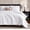 A02-Bright White, variant on 3 Pieces Velvet King Size Quilt Set, Brown Taupe Tan Camel Striped Pick Stitch Soft Lightweight Bedspread, Modern Bedding Warm Thin Comforter