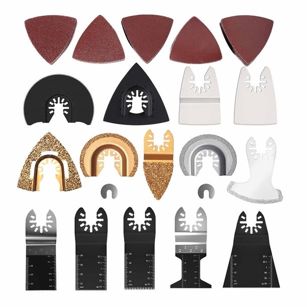 Hojas De Sierra Oscilantes Kit De Hojas De Herramientas Multifuncionales Oscilantes Universales Con Escalas Transparentes 66 Piezas Yuarrent TO002537-00