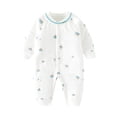 thumbnail image 1 of MeetoTime Baby Clothes Fall Winter Quilted Jumpsuits Long Sleeved Buttons Newborn Infant Rompers Home Crawling Clothes, 1 of 7
