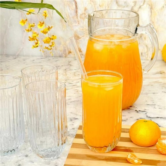 Ramart Studio Glass R1307-1 Cascata Glass Entertaining Glasses & Pitcher - Set of 6