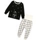 thumbnail image 3 of Conjunto de 2 piezas de ropa de dormir para bebés, niños y niñas, camiseta y pantalones, tallas 2 a 7 años Altura 85-90 cm, 3 of 6