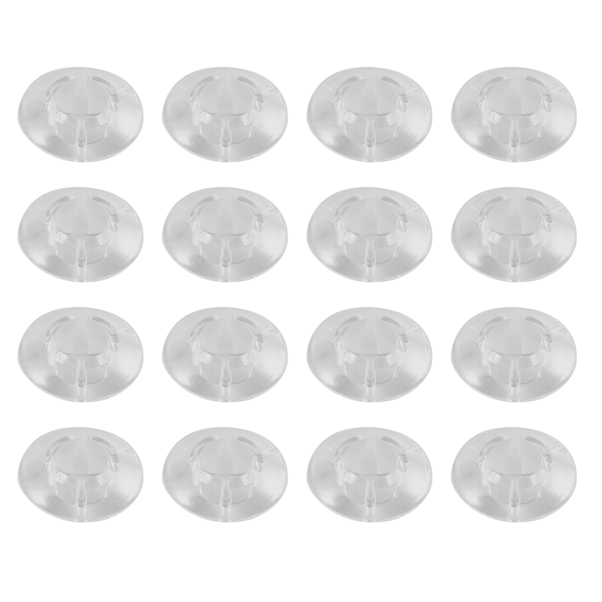 32 Pack Clear Mushroom Style Guitar Effect Pedal Footswitch Toppers Foot Nail Cap Protection Cap for Guitar Effect Pedal