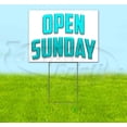 thumbnail image 1 of Open Sunday (18" x 24") Yard Sign, Includes Metal Step Stake, 1 of 6