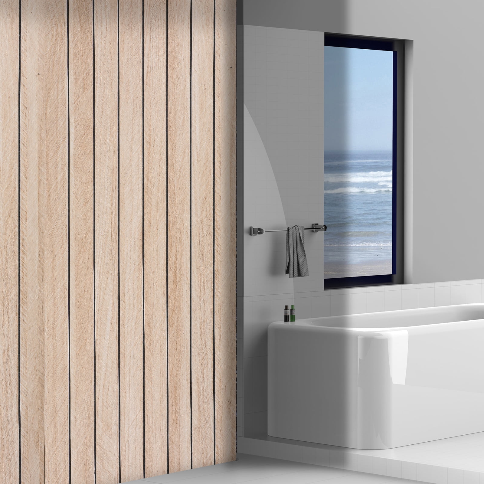 LOLIPPYY Wood Grain Peel and Stick Wallpaper Roll - 40cm x Self-Adhesive Removable Wall Panels for Bedroom and Living Room Decoration