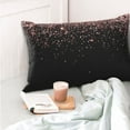 thumbnail image 6 of Kll Rose Gold Glitter1 Pillow Covers Envelope Closure,Super Soft And Cozy Fuzzy Fleece Pillow Case Cover 14"X20", 6 of 9