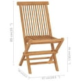 thumbnail image 4 of vidaXL Folding Patio Chairs Set of 2, Outdoor Wooden Seats for Garden, Solid Teak Wood, 4 of 10