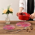 thumbnail image 7 of FREEAMG Rose Round Trivets Pot Holders 2 Pcs, Heat Resistant Cotton Thread Weave Trivets for Hot Dishes, Cooking, Baking, Farmhouse, Kitchen Decor, 7 of 7
