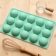 thumbnail image 4 of Lunxisen 4 Pcs Silicone Baking Tray for Light Cake French Dessert Kitchen Baking Semi-circular Pastry Mold, 4 of 8