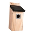 thumbnail image 3 of Casa de Pájaro de Madera con Refugio para Exterior Comedero Colgante para Aves Caja para Ventana Nido Decorativo Adecuado para Terraza Balcón Patio Decoración de Hogar 30cmx12.5cmx12.5cm, 3 of 7