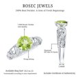 thumbnail image 6 of Rosec Jewels Peridot Art Deco Engagement Ring With Diamond (Half Carat- AAA Quality), 18K White Gold, US 11.00, 6 of 7