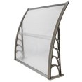 thumbnail image 3 of Tcbosik Window Awning Door Canopy, 40" x 38" Front Door Overhang Awning for Sun Shelter, Outdoor Patio Awning Canopy, Silver & Gray Bracket, 3 of 9