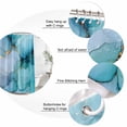 thumbnail image 6 of Teal Blue Marble Waterproof Fabric Shower Curtain,Modern Abstract Art Marble Crack Waterproof Fabric Shower Curtain for Bathroom Curtains Bathtubs Hotel Shower Curtains with 12 Hooks Standard 72x72, 6 of 8