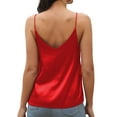 thumbnail image 5 of NeedBo Womens Silk Satin Tank Tops V Neck Camisole Sleeveless Blouses Basic Tank Shirt XS-3XL, 5 of 6