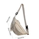 thumbnail image 3 of Bolsa de pecho de lona bandolera para hombre y mujer | Mochila bandolera de gran capacidad | Correa ajustable | Multibolsillo Viajes, Ciclismo, Exterior, Uso Casual | 33x16x9cm | 1 pieza | Blanco, 3 of 6
