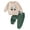 A015-Army Green, variant on Xudanell 18 Month Boy Clothes Pocket Trousers Cartoon Baby Boy Outfits Ribbed Sweatshirt Suit Fall Outfits