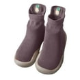 thumbnail image 6 of Quealent Baby Shoes Boys Girls First Walking Shoes Non Slip Soft Sole Sneakers Toddler Babygirl Sock Shoes Light Purple for Size 8.5, 6 of 6