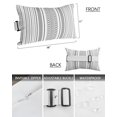thumbnail image 3 of Pack of 2 Outdoor Lumbar Pillow Covers 11x16 Inch, Black White Striped Waterproof Throw Pillow Covers Set, Modern Farmhouse Geometric Indoor&Outdoor Decorative Cushion Cases for Patio Porch Car, 3 of 7