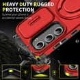 thumbnail image 2 of Asuwish Compatible with Samsung Galaxy S21 5G 6.2 inch Phone Case Slide Camera Cover Tempered Glass Screen Protector Stand Ring Holder Rugged Slim Cell for S 21 21S G5 Women Men Red, 2 of 9