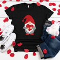 thumbnail image 4 of Camiseta holgada de manga corta con cuello redondo y estampado informal para el Día de San Valentín a la moda para mujer Pompotops hfajkhk125154, 4 of 4
