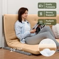 thumbnail image 4 of Zonli Japanese Floor Futon Mattress, 2.5" Cotton Folding Tatami Pad, Full 75"x54", Burro, 4 of 9