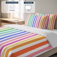 thumbnail image 5 of Rainbow Lines Full Duvet Cover Set, Vertical Stripes Abstract Modern Decorative 3 Piece Bedding Set with Zipper Closure Soft Breathable Microfiber Comforter Cover & 2 Pillowcases, 5 of 6