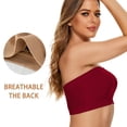 thumbnail image 4 of Ladies Bandeau Strapless Comfort Anti-light Inner Seamless Crop Tube Top, 4 of 5