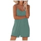 thumbnail image 3 of MKLEKYY Pantalones Cortos de Mezclilla para Mujer, Mono Informal Sin Mangas de Verano, Pantalones Cortos de Verano con Tirantes de Color Liso, 3 of 4