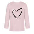 thumbnail image 5 of VBTAPA Mens Valentines Day 3/4 Sleeve T-shirt Love Heart Graphic Tees Trendy Casual Summer Crewneck Tee Tops Clearance Sale Pink XL, 5 of 5