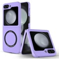 thumbnail image 2 of Htwon Case with Screen Protector for Samsung Galaxy Z Flip 5 5G Shockproof Magnetic Phone Cover, Purple, 2 of 16