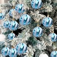 thumbnail image 4 of Yyuenw 6pcs Christmas Ball Ornaments, 2.36 '' Silver Blue Ornament for Christmas Tree, Hand Painted Shatterproof Plastic Hanging Baubles, Wedding Holiday Party Decoration, 4 of 5