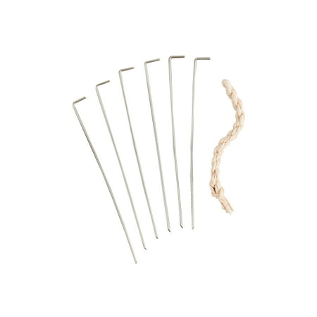 Roost Kit - HIC Roasting Holiday Turkey Poultry Meat Lacer Kit, Cotton Butcher's Twine with Reusable Stainless Steel Pins