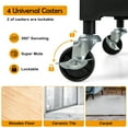 thumbnail image 4 of Costway Folding Collapsible Service Cart Heavy-Duty 3-Shelf Tool Cart with 4 Wheels, 4 of 10