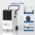 thumbnail image 6 of Moiswell 170-Pint Commercial Dehumidifier with Pump - Covers Large Spaces up to 7,500 Sq Ft, 6 of 8