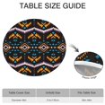 thumbnail image 6 of Round Fitted Tablecloth with Bohemian Floral Pattern, 44 Inch Elastic Hem Fits 38-42 Inch Tables, 6 of 7