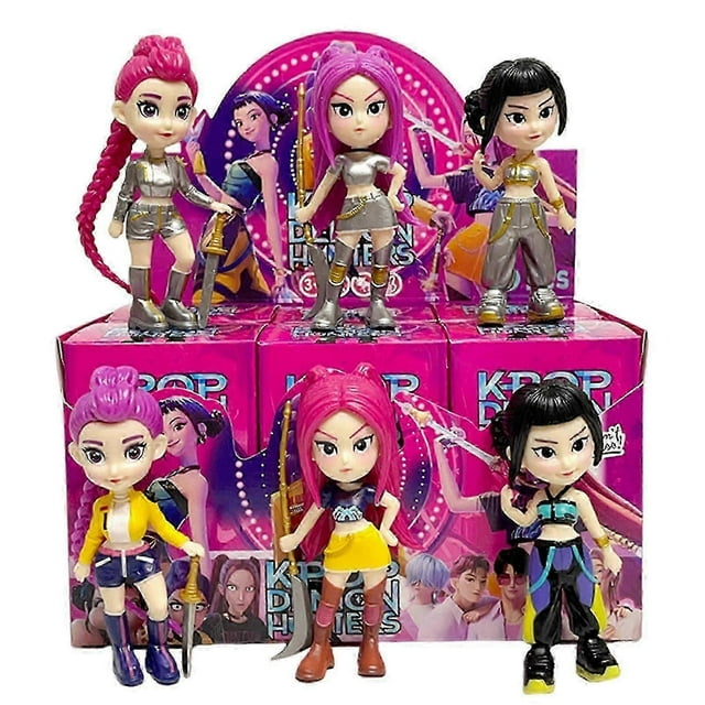 6Pcs Demon Hunter Dolls Action Figure Toy Rumi Mira Zoey Figurine Doll For Fans Birthday Gift For Kids