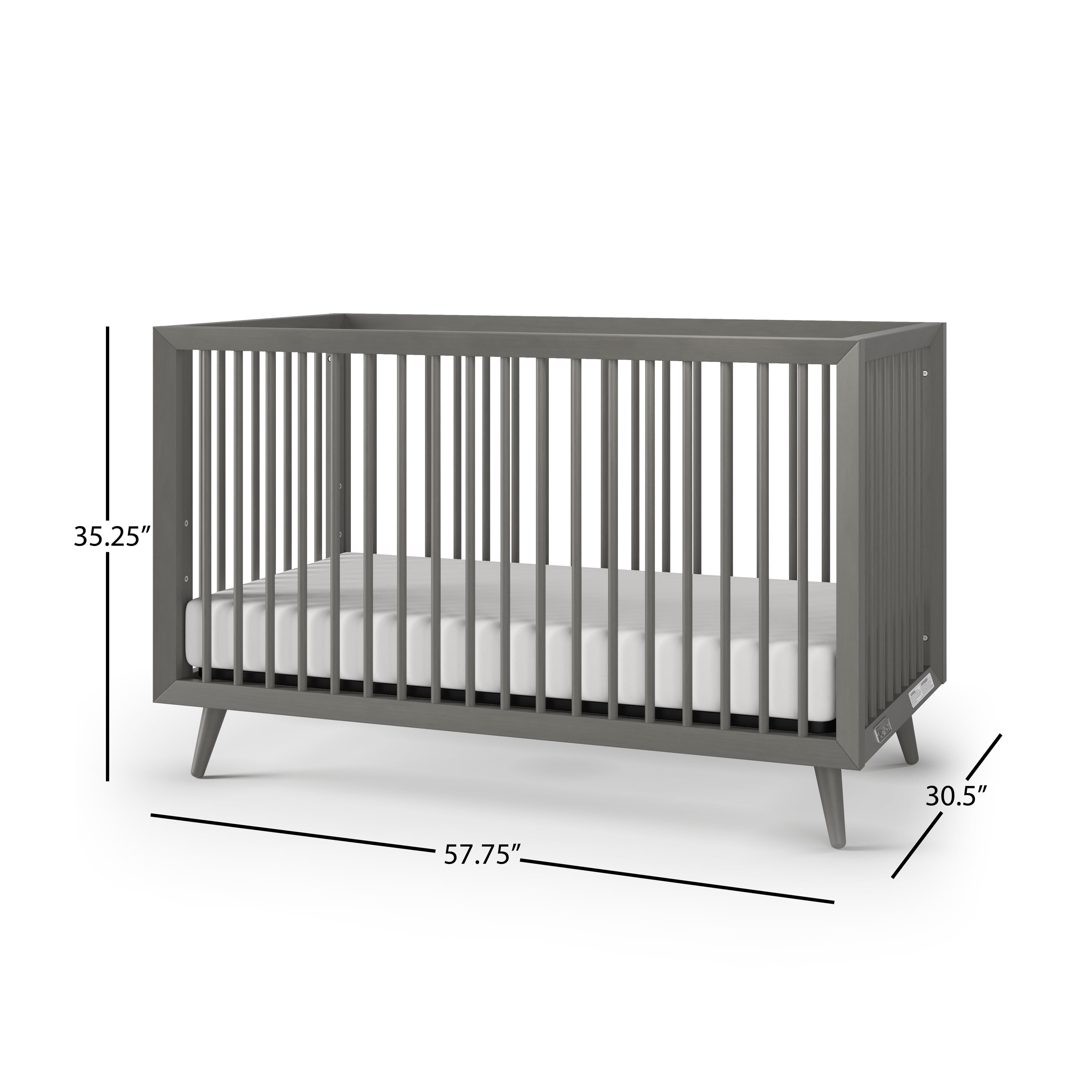 Child Craft Cranbrook 4-in-1 Convertible Crib, Lunar Gray