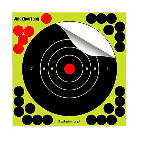 Pistep Splatter Targets for Shooting 4 Inch Reactive Target Stickers 100 Self Adhesive Target Roll for BB Gun Airsoft Pellet Gun Rifle Shooting Range Outdoor 