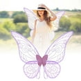 thumbnail image 2 of Wing Prop For Adults Fairy Angel Lightweight Semi Transparent Fabric With Wire And Elastic Straps.Multiple Colors Party Decorations for Girls 8th Birthday Outdoor Event Tent Party Decorations for Men, 2 of 4
