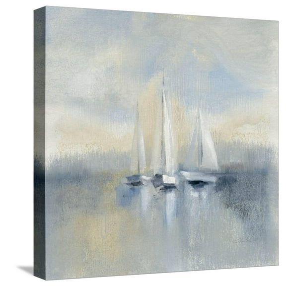 Art.com Morning Sail I Blue Stretched Canvas Print Wall Art by Silvia Vassileva, 16" x 16"