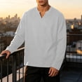 thumbnail image 2 of KyCheLot Mens Long Sleeve Shirt V Neck Textured Tops Oversized Casual Athletic Fashion Streetwear Pullover, 2 of 8