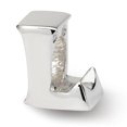thumbnail image 1 of 925 Sterling Silver Charm For Bracelet Letter L Bead Alphabet, 1 of 8