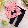 Cute New Kids Baby Girls Heartshaped 2PCS Clothes Outfits Tops Sweater